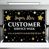Aperturee - Super Star Black Customer Service Week Party Backdrop